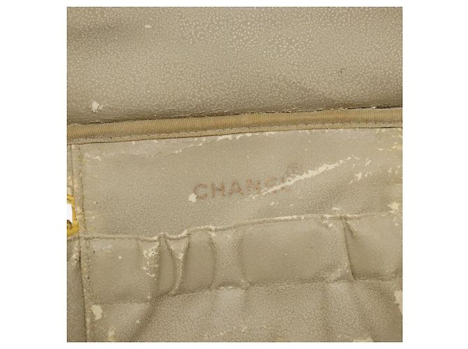 Pochette Vanity CHANEL COCO Mark in Pelle Caviar Oro Giallo CC Auth fm4842 D'oro - vista 18