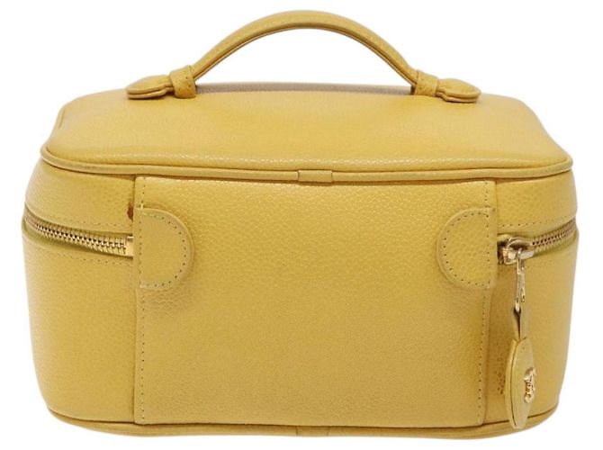 Pochette Vanity CHANEL COCO Mark in Pelle Caviar Oro Giallo CC Auth fm4842 D'oro - vista 2