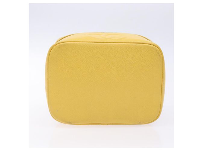 Pochette Vanity CHANEL COCO Mark in Pelle Caviar Oro Giallo CC Auth fm4842 D'oro - vista 5