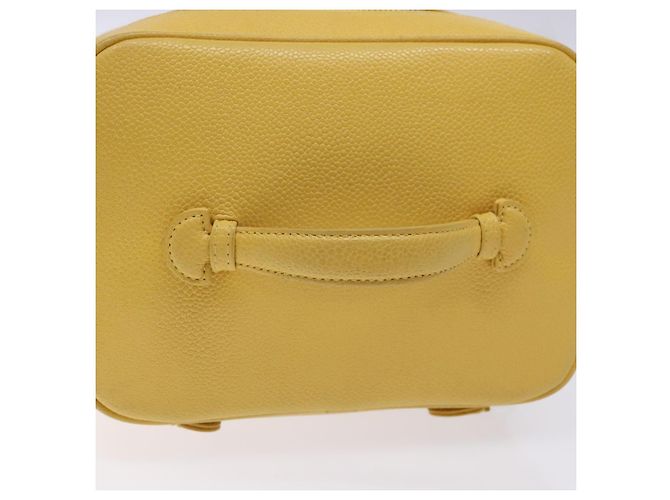 Pochette Vanity CHANEL COCO Mark in Pelle Caviar Oro Giallo CC Auth fm4842 D'oro - vista 7