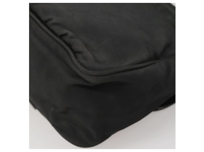 Bolsa de Ombro PRADA Nylon Preto Prata Autêntica yk19309 - vista 16