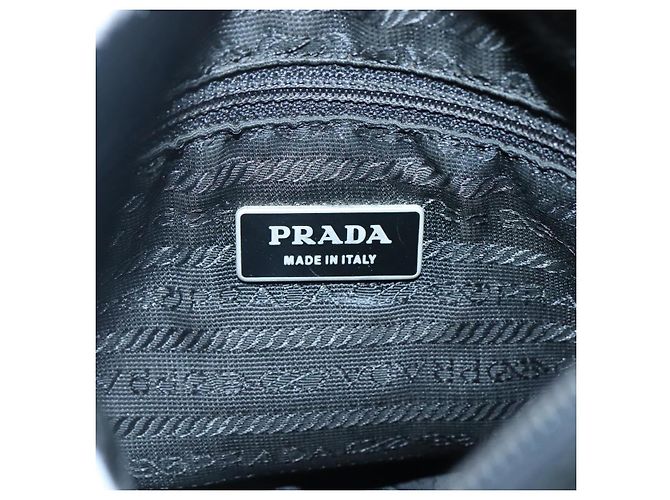 Bolsa de Ombro PRADA Nylon Preto Prata Autêntica yk19309 - vista 19