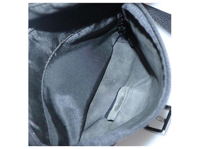 Bolsa de Ombro PRADA Nylon Preto Prata Autêntica yk19309 - vista 23