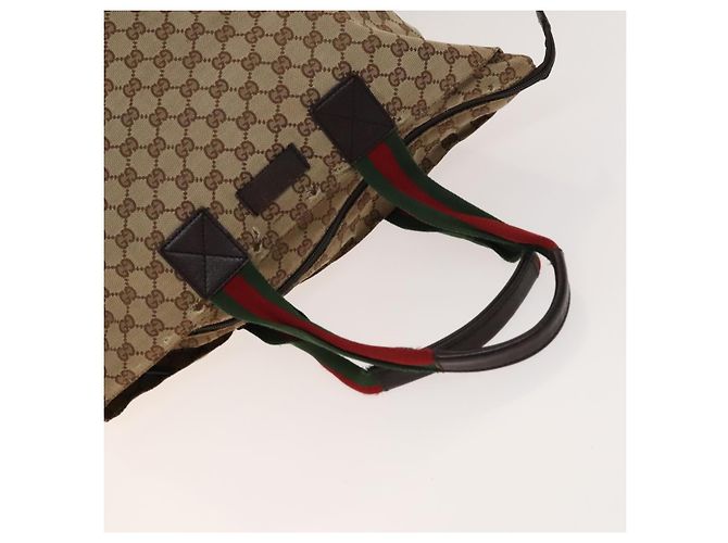 Borsa a Spalla GG Canvas Gucci 2Set Beige Argento Auth gh661 - vista 5
