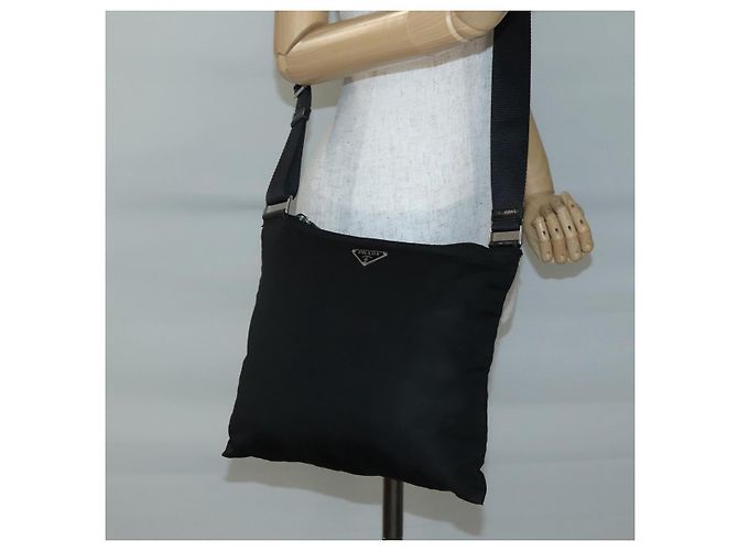 Borsa a Spalla PRADA Nylon Nero Argento Autentica ep10576 - vista 22