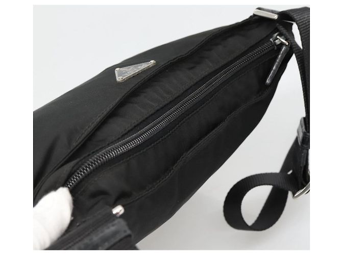 Borsa a Spalla PRADA Nylon Nero Argento Autentica ep10576 - vista 6