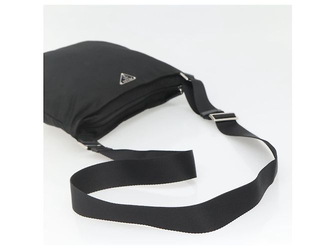 Borsa a Spalla PRADA Nylon Nero Argento Autentica ep10576 - vista 7