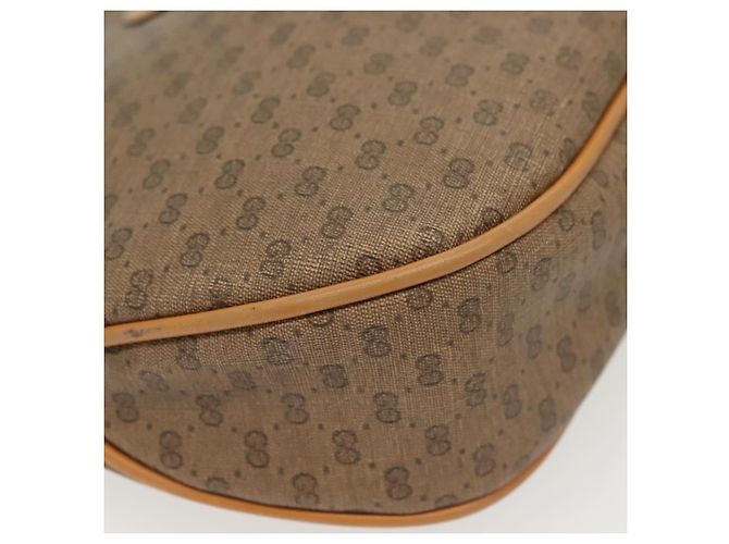 GUCCI Micro GG Supreme Shoulder Bag PVC Beige Gold Auth ki5912 Golden - view 15