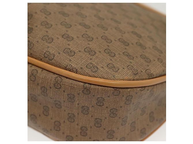 GUCCI Micro GG Supreme Shoulder Bag PVC Beige Gold Auth ki5912 Golden - view 16