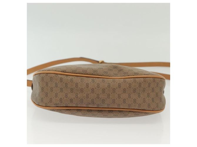 GUCCI Micro GG Supreme Shoulder Bag PVC Beige Gold Auth ki5912 Golden - view 5