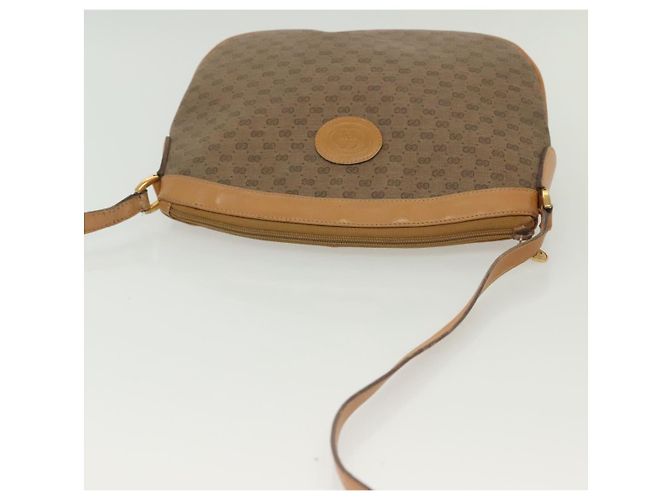 GUCCI Micro GG Supreme Shoulder Bag PVC Beige Gold Auth ki5912 Golden - view 6