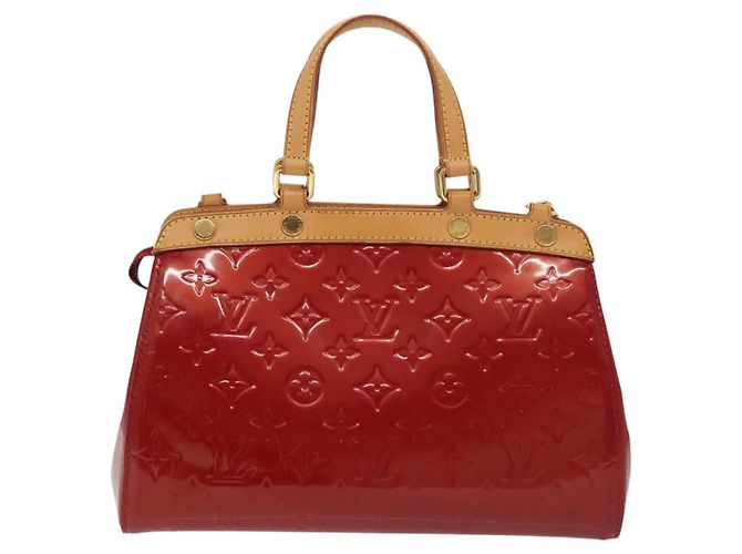 LOUIS VUITTON Borsa a Mano Monogram Vernis Brea PM Rossa M91623 LV Auth ep10407 Rosso - vista 2