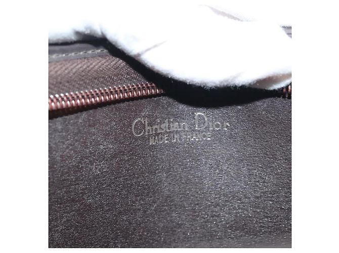 Borsa a Spalla in Tela Trotter Christian Dior Marrone Oro Auth ep10263 D'oro - vista 11