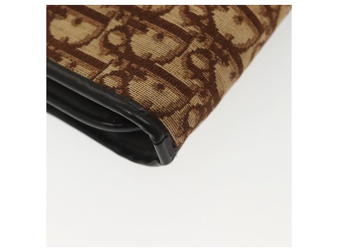 Borsa a Spalla in Tela Trotter Christian Dior Marrone Oro Auth ep10263 D'oro - vista 15
