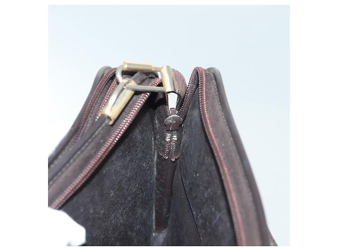 Borsa a Spalla in Tela Trotter Christian Dior Marrone Oro Auth ep10263 D'oro - vista 18
