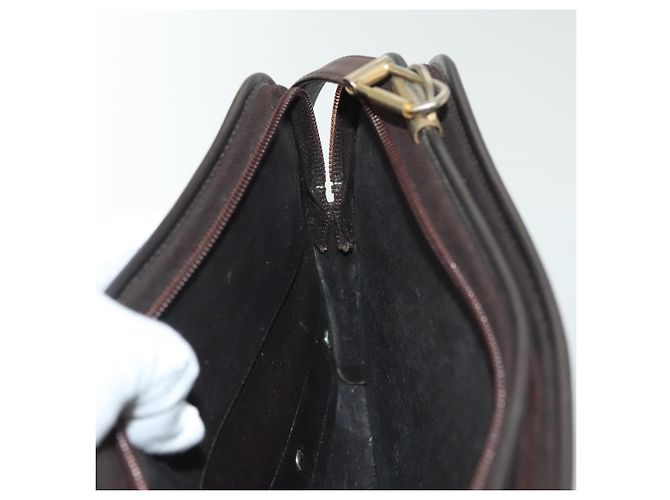 Borsa a Spalla in Tela Trotter Christian Dior Marrone Oro Auth ep10263 D'oro - vista 19
