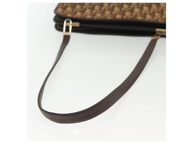 Borsa a Spalla in Tela Trotter Christian Dior Marrone Oro Auth ep10263 D'oro - vista 7