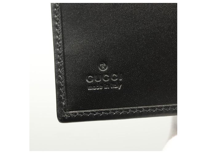 GUCCI Bifold Wallet Nylon Leather Black Silver Auth am8934 Silvery - view 19
