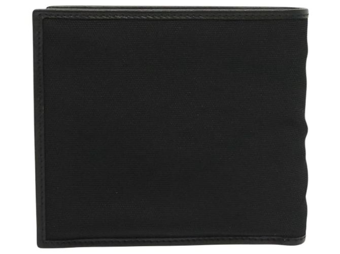 GUCCI Bifold Wallet Nylon Leather Black Silver Auth am8934 Silvery - view 2