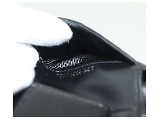 GUCCI Bifold Wallet Nylon Leather Black Silver Auth am8934 Silvery - view 21