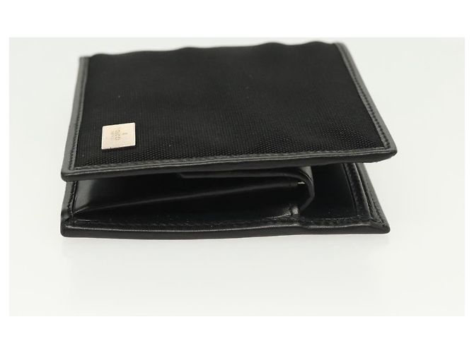 GUCCI Bifold Wallet Nylon Leather Black Silver Auth am8934 Silvery - view 3