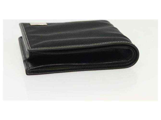 GUCCI Bifold Wallet Nylon Leather Black Silver Auth am8934 Silvery - view 5