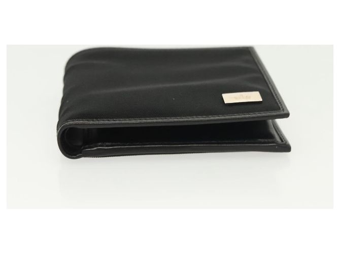 GUCCI Bifold Wallet Nylon Leather Black Silver Auth am8934 Silvery - view 6