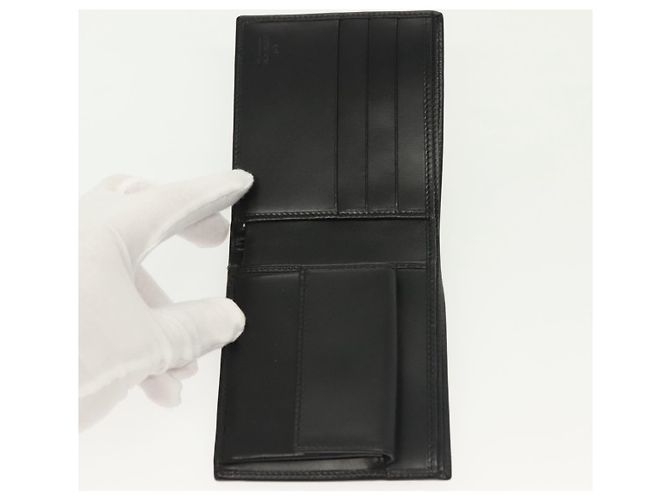 GUCCI Bifold Wallet Nylon Leather Black Silver Auth am8934 Silvery - view 7