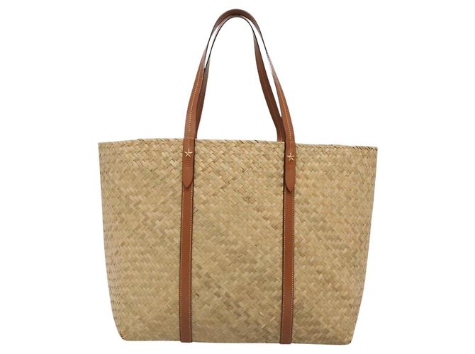 Tote Bag Studs aus Stroh Beige Auth BA5421 Jimmy Choo - Ansicht 2