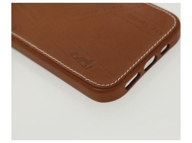 Hermès HERMES Custodia per iPhone 12 & 12 Pro Custodia per iPhone Pelle Marrone Auth BA5561 - vista 14