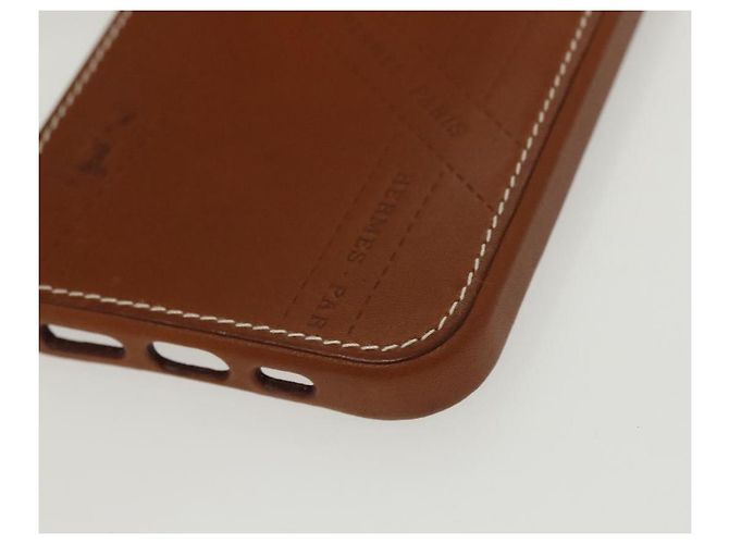 Hermès HERMES Custodia per iPhone 12 & 12 Pro Custodia per iPhone Pelle Marrone Auth BA5561 - vista 15
