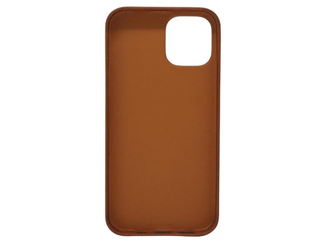 Hermès HERMES Custodia per iPhone 12 & 12 Pro Custodia per iPhone Pelle Marrone Auth BA5561 - vista 2