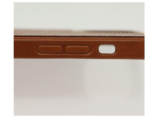 Hermès HERMES Custodia per iPhone 12 & 12 Pro Custodia per iPhone Pelle Marrone Auth BA5561 - vista 4