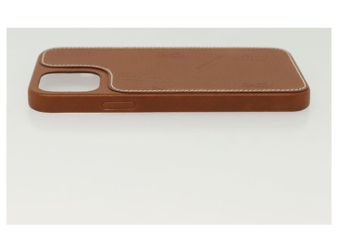 Hermès HERMES Custodia per iPhone 12 & 12 Pro Custodia per iPhone Pelle Marrone Auth BA5561 - vista 5
