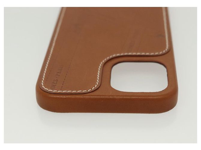 Hermès HERMES Custodia per iPhone 12 & 12 Pro Custodia per iPhone Pelle Marrone Auth BA5561 - vista 7