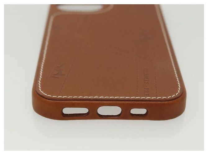 Hermès HERMES Custodia per iPhone 12 & 12 Pro Custodia per iPhone Pelle Marrone Auth BA5561 - vista 8
