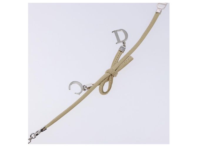 Bracciale in pelle beige Christian Dior Auth am8986 - vista 8