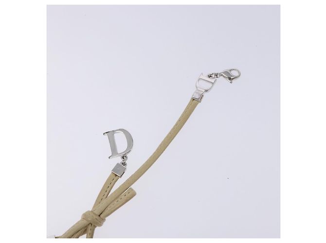 Bracciale in pelle beige Christian Dior Auth am8986 - vista 9