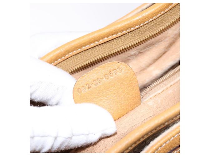 Gucci Borsa tote Micro GG Supreme in PVC beige e oro Auth ki5973 D'oro - vista 12