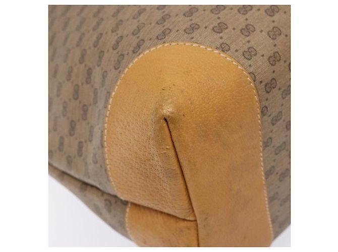 Gucci Borsa tote Micro GG Supreme in PVC beige e oro Auth ki5973 D'oro - vista 15