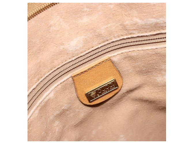 Gucci Borsa tote Micro GG Supreme in PVC beige e oro Auth ki5973 D'oro - vista 19
