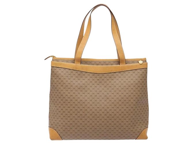 Gucci Borsa tote Micro GG Supreme in PVC beige e oro Auth ki5973 D'oro - vista 2