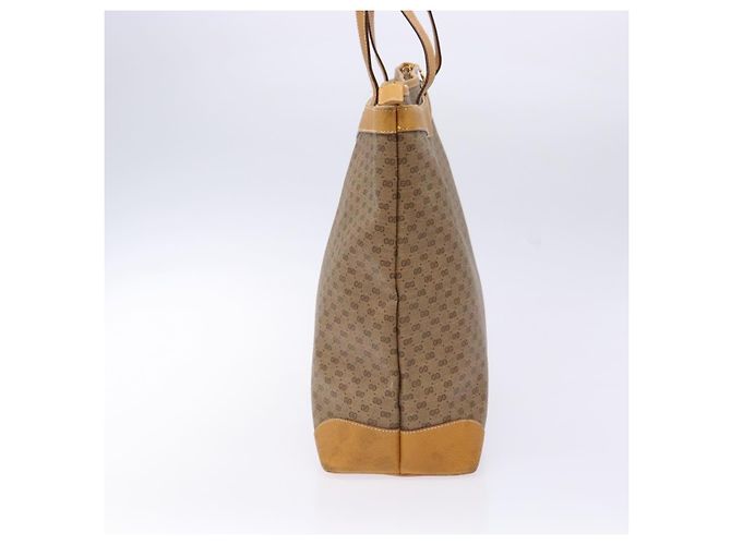 Gucci Borsa tote Micro GG Supreme in PVC beige e oro Auth ki5973 D'oro - vista 3