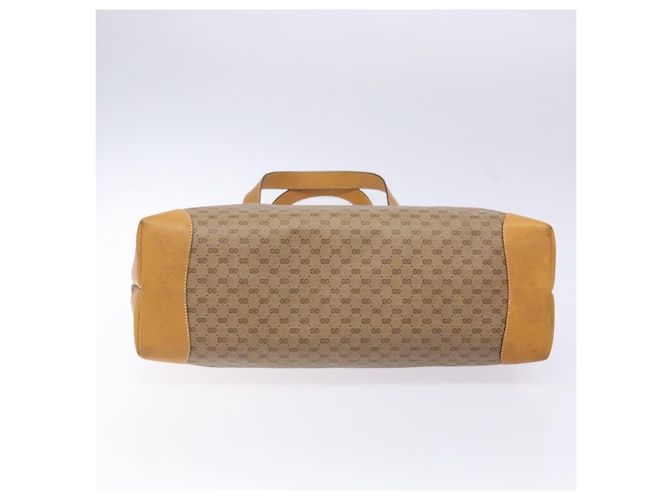 Gucci Borsa tote Micro GG Supreme in PVC beige e oro Auth ki5973 D'oro - vista 5