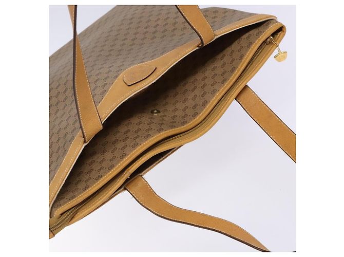 Gucci Borsa tote Micro GG Supreme in PVC beige e oro Auth ki5973 D'oro - vista 6
