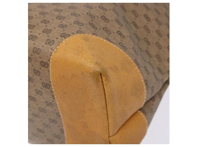 Gucci Borsa tote Micro GG Supreme in PVC beige e oro Auth ki5973 D'oro - vista 8