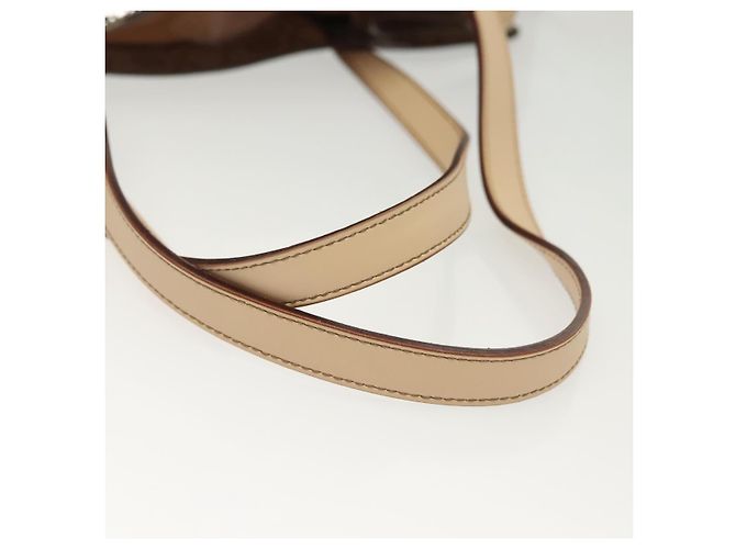 Borsa Tote Salvatore Ferragamo in vinile marrone Auth BA5417 - vista 7
