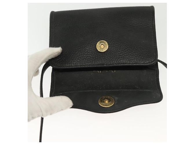 Borsa a Spalla Christian Dior in Pelle Nera Oro Auth 135165 Nero D'oro - vista 10