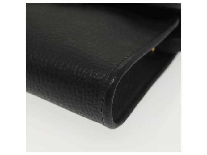 Borsa a Spalla Christian Dior in Pelle Nera Oro Auth 135165 Nero D'oro - vista 14