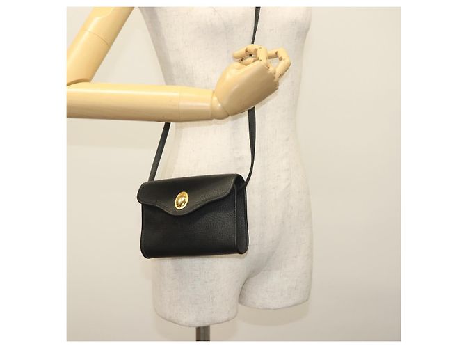 Borsa a Spalla Christian Dior in Pelle Nera Oro Auth 135165 Nero D'oro - vista 20